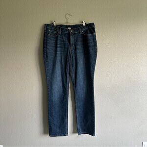 NWT Duluth Trading Co Blue Slim Leg Jeans 14
